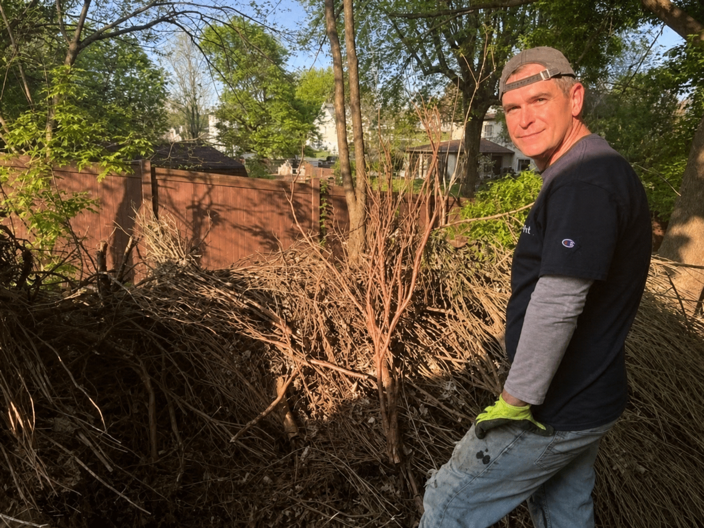 Matt Williams doing hands-on community work